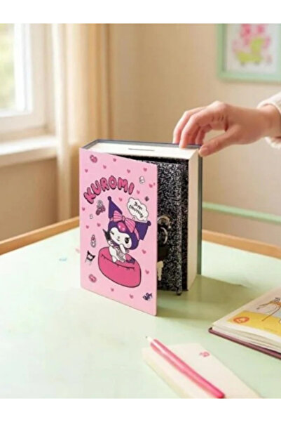 GiFi Kuromi & Hello Kitty Lisanslı Kitap Görünümlü Kilitlenebilir Gizli Kasa