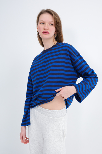 Addax Раирана тениска с дълъг ръкав B10604