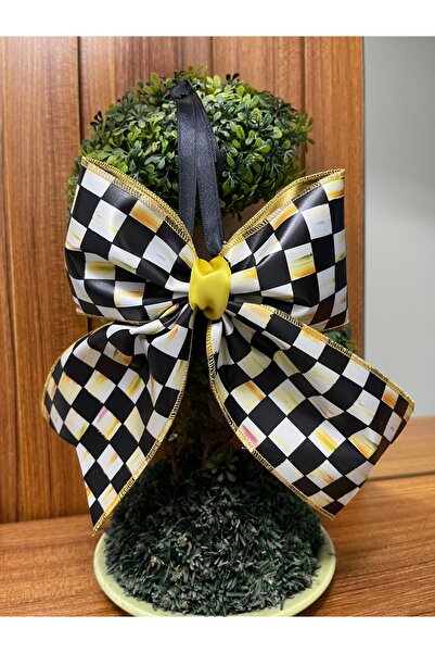 GÜLHOBY Mackenzie Pattern Checkered Model Ribbon Bow 1 Piece