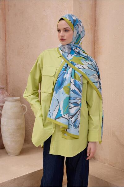 Belli FRESH MODAL YAĞ YEŞİL-MAVİ ŞAL 3