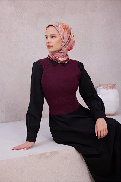 Belli Eșarfă din mătase twill 100% cu model floral pudrat 4219 - 34