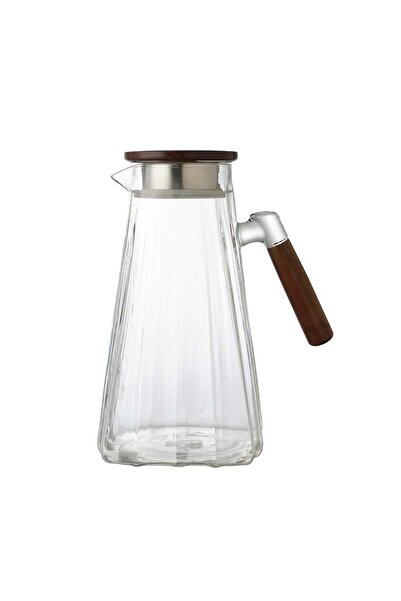 AROW Glass Borosilikat Cam Sürahi Akasya Kapaklı 1800 ml
