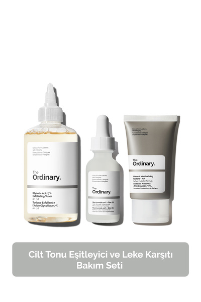 The Ordinary Cilt Tonu Eşitleyici ve Leke Karşıtı Bakım Seti- Tonik 100ml + Leke Serumu 30ml + Nemlendirici 30ml