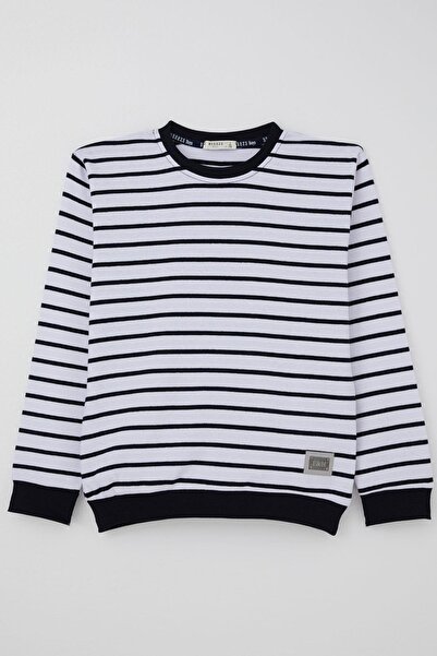 Breeze Tricou cu mânecă lungă pentru băiat cu detaliu de armă, 4-8 ani, alb