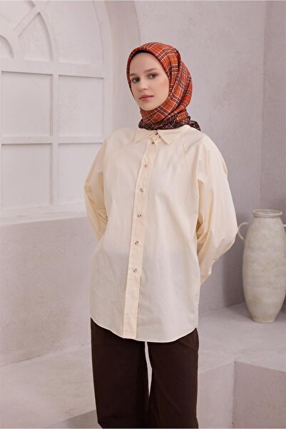 Belli Tivil Pure Silk Scarf 4218 - 80 Πορτοκαλί καρό σχέδιο