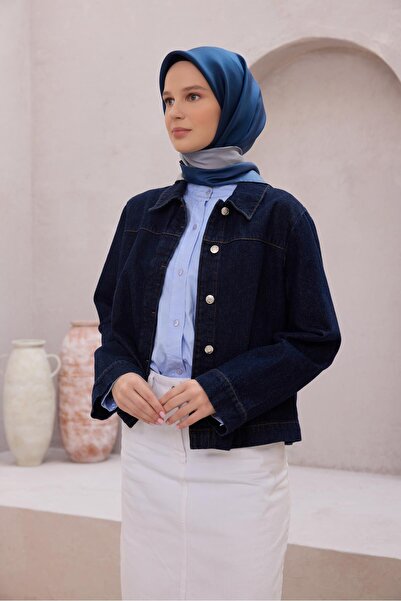 Belli Eșarfă de mătase cu model degrade 4224D (Twill) ALBASTRU ÎNCHIS - 37