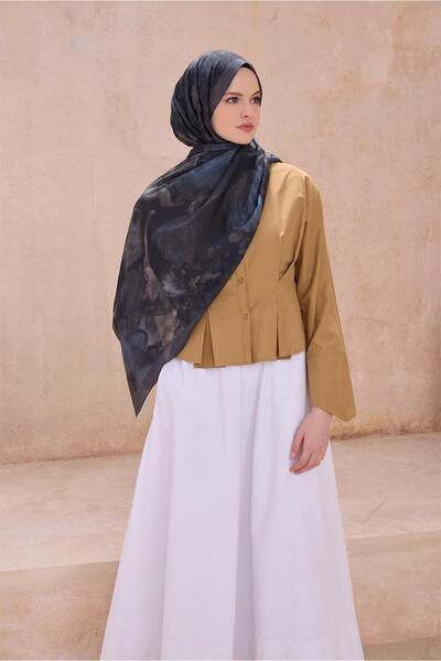 Belli FRESH ÇİÇEK DESEN HAKİ VİNTAGE ŞAL 1