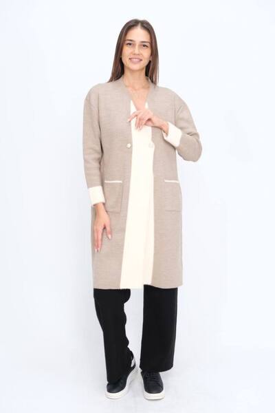 Cannes طقم مكون من قطعتين مع بنطلون وكارديجان بلون المنك