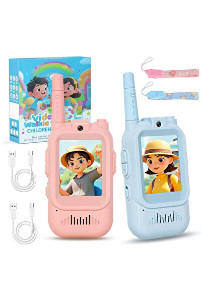 peltech Görüntülü Çocuk Telsizi – Pembe & Mavi Çiftli Set