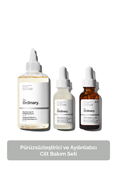 The Ordinary Pürüzsüzleştirici ve Aydınlatıcı Cilt Bakım Seti - Tonik 100ml +...