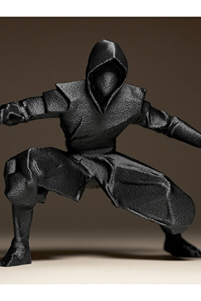 shop Gizemli Ninja Figürü - Dinamik Duruşlu Dekoratif 3D Baskı