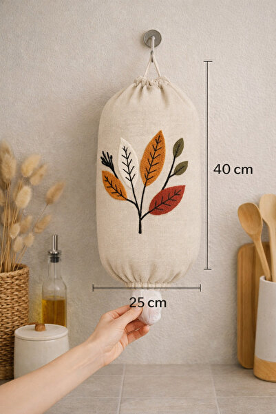 Hig Store Punch Embroidered Bag Holder - Bag Organizer - Bag Organizer Linen ...
