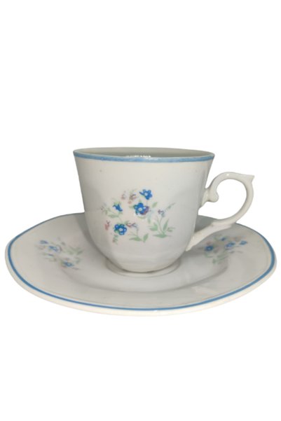 fine porcelain Romanya Fine Porcelain Damgali Flower Patterned Coffee Cup