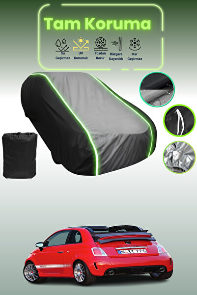 Dokaca Neo Black_Grey_Black Neon Corded Fabric Fiat 500C Abarth Esseesse 2010...