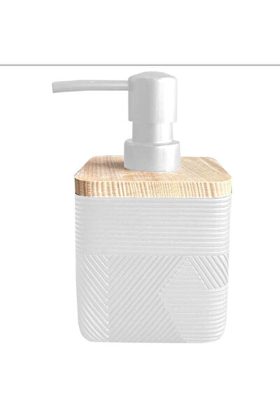 esdekor Madera Liquid Soap Dispenser, White Bathroom