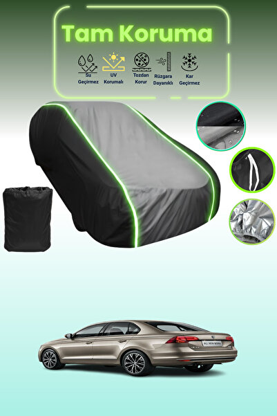 Dokaca Neo غطاء حماية متوافق مع سيارة فولكس فاجن بورا قماش مجدّل باللون الأسو...