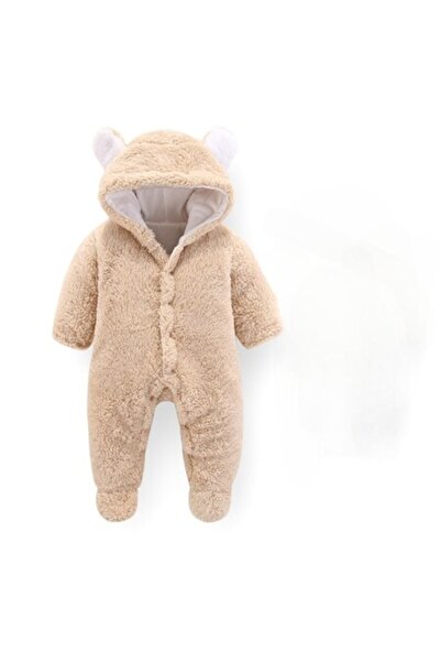 NEO Salopă pufoasă, 6-9 luni, călduroasă, în formă de iepuraș, pentru bebeluși, bej