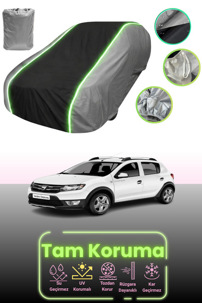 Dokaca Neo غطاء حماية للسيارة باللون الرمادي والأسود والرمادي النيون قماش مجد...