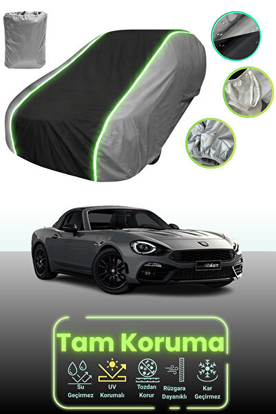Dokaca Neo Grey.Black.Grey Neon Corded Fabric Fiat 124 Abarth Spider 2017 - 2...