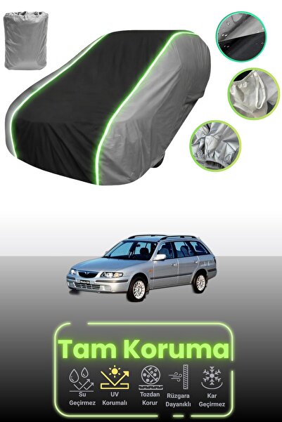 Dokaca Neo غطاء حماية للسيارة باللون الرمادي والأسود والرمادي النيون قماش مجد...