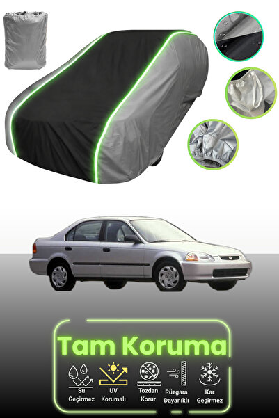 Dokaca Neo غطاء حماية للسيارة باللون الرمادي والأسود والرمادي النيون قماش مجد...