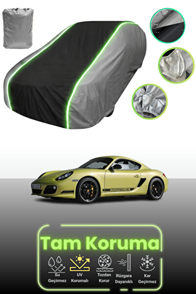 Dokaca Neo غطاء حماية للسيارة باللون الرمادي والأسود والرمادي النيون قماش مجد...