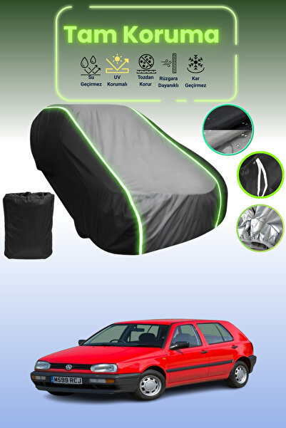 Dokaca Neo غطاء حماية متوافق مع سيارة فولكس فاجن جولف III ذات قماش مجدّل أبوا...