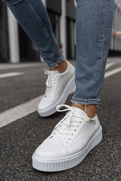 Chekich CH017 - حذاء FBT Pyramid للرجال باللون الأبيض