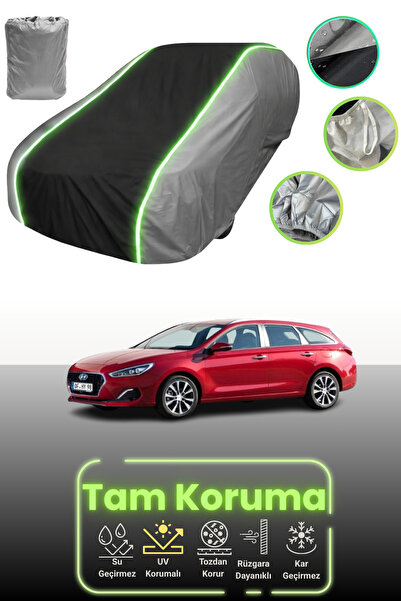 Dokaca Neo غطاء حماية للسيارة باللون الرمادي والأسود والرمادي النيون قماش مجد...