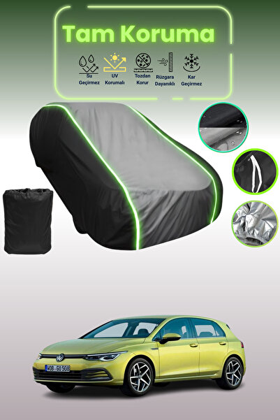 Dokaca Neo غطاء حماية متوافق مع سيارة فولكس فاجن جولف قماش مجدّل باللون الأسو...
