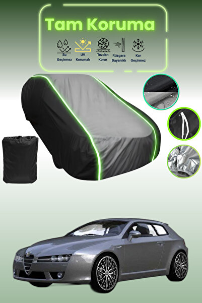 Dokaca Neo غطاء حماية متوافق مع سيارة ألفا روميو برييرا قماش مجدّل باللون الأ...