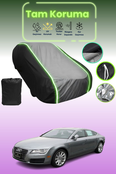 Dokaca Neo غطاء حماية متوافق مع سيارة أودي S7 2011 - 2014 باللون الأسود_الرما...