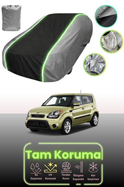 Dokaca Neo غطاء حماية للسيارة باللون الرمادي والأسود والرمادي النيون قماش مجد...