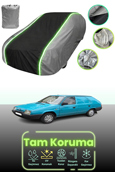 Dokaca Neo غطاء حماية للسيارة باللون الرمادي والأسود والرمادي النيون قماش مجد...