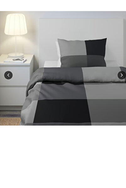 BRUNELLI Duvet cover+pillowcase, black, 150x200/50x60 cm