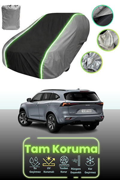 Dokaca Neo غطاء حماية للسيارة باللون الرمادي والأسود والرمادي النيون قماش مجدّل متوافق مع إيسوزو Mu-X 2