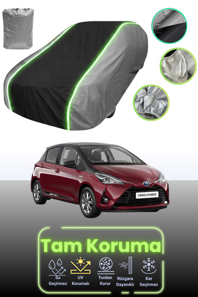 Dokaca Neo غطاء حماية للسيارة باللون الرمادي والأسود والرمادي النيون قماش مجد...