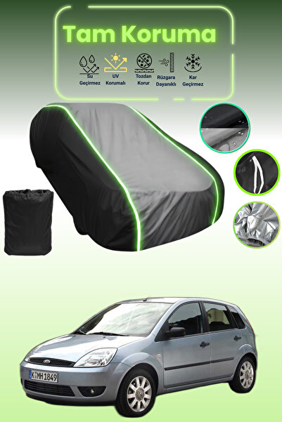 Dokaca Neo غطاء حماية متوافق مع سيارة فورد فييستا قماش مجدّل باللون الأسود_ال...
