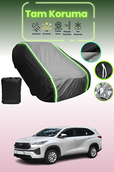 Dokaca Neo غطاء حماية متوافق مع سيارة تويوتا كيجانغ قماش مجدّل إنوفا زينكس 3 باللون الأسود_الرمادي_الأسود النيون