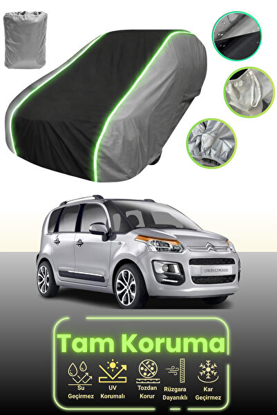 Dokaca Neo غطاء حماية للسيارة باللون الرمادي والأسود والرمادي النيون قماش مجد...