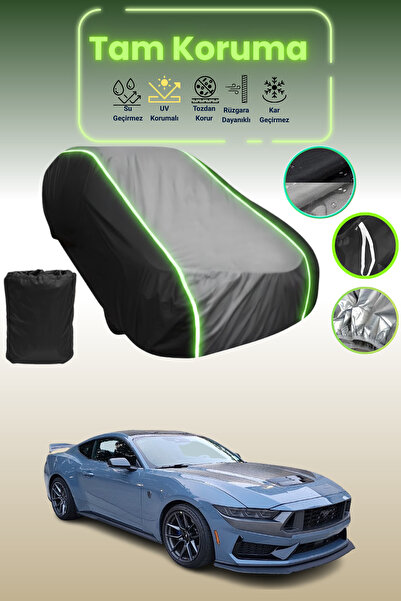 Dokaca Neo غطاء حماية متوافق مع سيارة فورد موستانج VII باللون الأسود_الرمادي_...