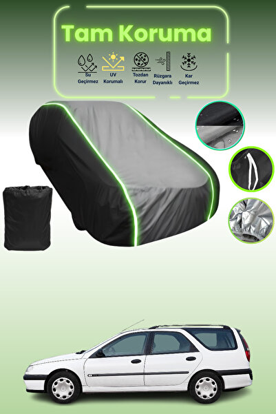 Dokaca Neo غطاء حماية متوافق مع سيارة رينو لاجونا إستيت 1995 - 1998 باللون الأسود_الرمادي_الأسود النيون