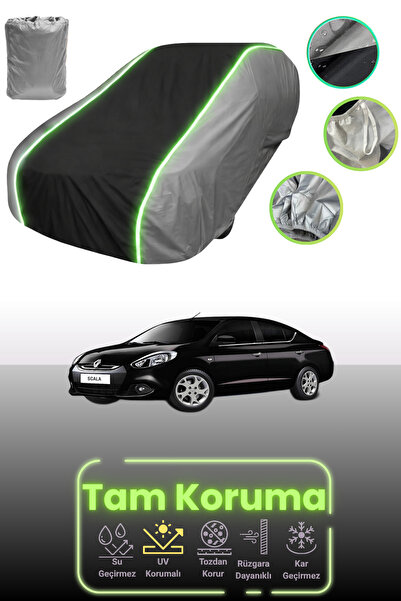 Dokaca Neo غطاء حماية للسيارة باللون الرمادي والأسود والرمادي النيون قماش مجد...