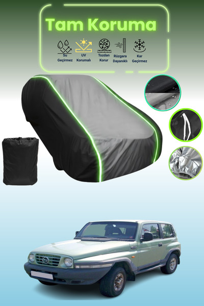 Dokaca Neo غطاء حماية متوافق مع سيارة سانج يونج كوراندو قماش مجدّل باللون الأ...