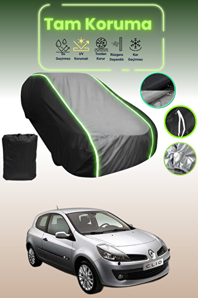 Dokaca Neo غطاء حماية متوافق مع سيارة رينو كليو 3 باللون الأسود_الرمادي_الأسو...