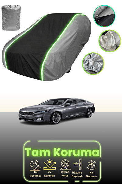 Dokaca Neo غطاء حماية للسيارة باللون الرمادي والأسود والرمادي النيون قماش مجد...