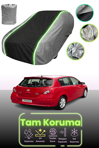 Dokaca Neo غطاء حماية للسيارة باللون الرمادي والأسود والرمادي النيون قماش مجد...