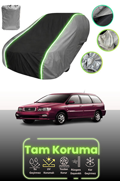 Dokaca Neo غطاء حماية للسيارة باللون الرمادي والأسود والرمادي النيون قماش مجد...