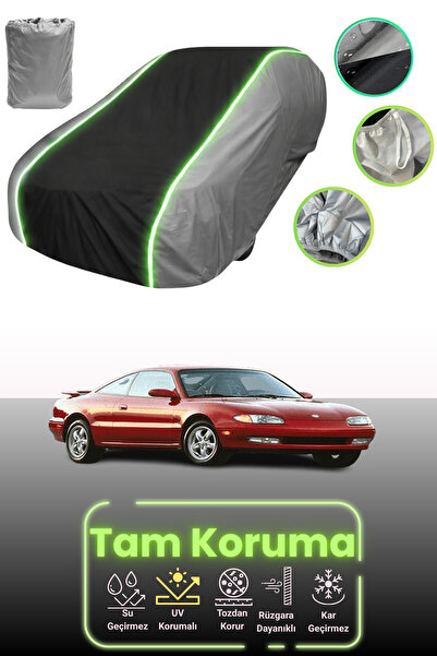 Dokaca Neo غطاء حماية للسيارة باللون الرمادي والأسود والرمادي النيون قماش مجد...