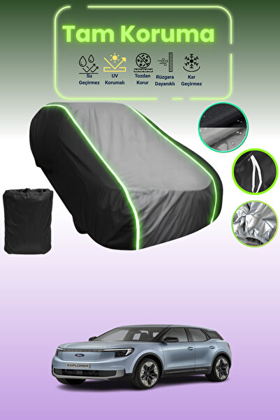 Dokaca Neo غطاء حماية متوافق مع سيارة فورد إكسبلورر قماش مجدّل باللون الأسود_...